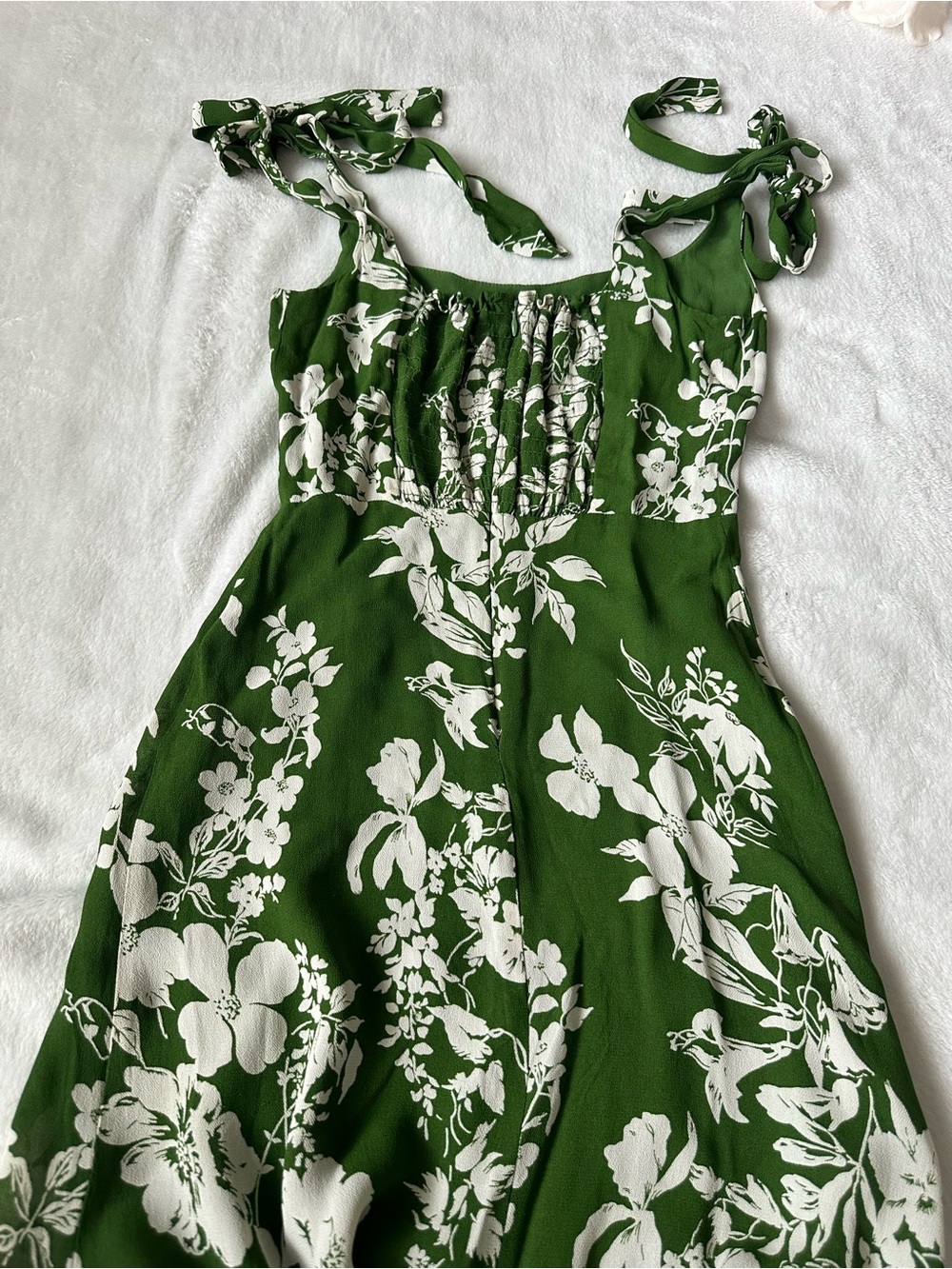 REFORMATION TWILIGHT DRESS GREEN size 2 - Picture 3 of 16